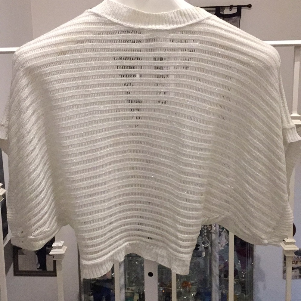 Sparkly White Sweater Jacket - Picture 5 of 5